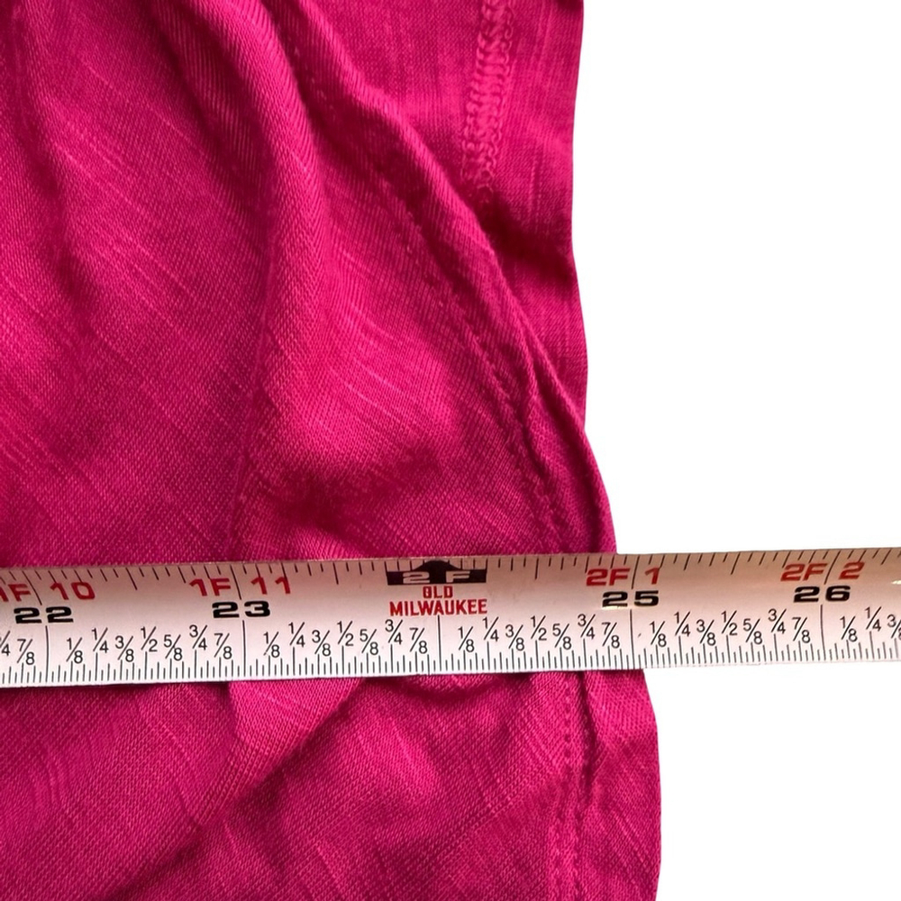 Jones New York Fuchsia Knot Front Tee Size M Business Casual Office Stretch - Picture 6 of 11